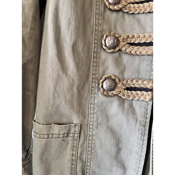 Free People Military-style Passenger Jacket Small Moss Green Fashion Long Coat - Picture 5 of 16